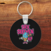 Six Seven 67 Bysebyll Player Ice Cream Drip Meme L キーホルダー (正面)