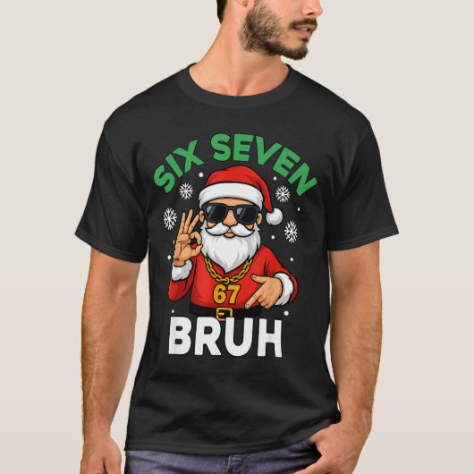 Six Seven 67 Christmas 6 7 Bruh Boys Kids 6-7 Meme Tシャツ (正面)
