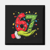 Six Seven 67 Christmas Lights Hand Signs Elf Light マグネット (正面)