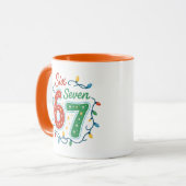 Six Seven 67 Christmas Meme Mug, Funny Holiday マグカップ (正面左)