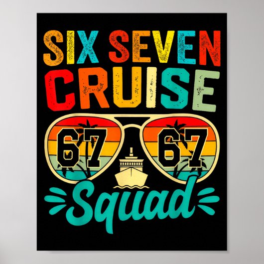 Six Seven 67 Cruise Squad 2025 Funny Kids Cruise M ポスター (正面)