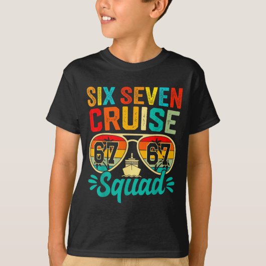 Six Seven 67 Cruise Squad 2025 Funny Kids Cruise M Tシャツ (正面)