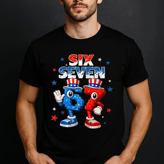 Six Seven 67 Funny Patriotic Meme 4th of July Tシャツ