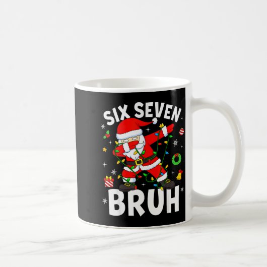 Six Seven 67 Gen Z Alpha Meme Bruh Christmas Dabbi コーヒーマグカップ (右)