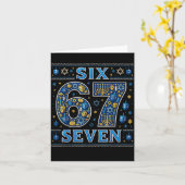 Six Seven 67 Hanukkah Festival Of Lights Quote  カード (黄色い花)