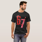 Six Seven 67 Hearts 6 7 Meme Boys Girls Kids Valen Tシャツ (正面フル)