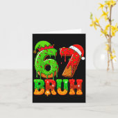 Six Seven 67 Meme 6 7 Christmas Men Women Boys Gir カード (黄色い花)