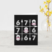 Six seven 67 meme 6 7 eggs happy easter day boys カード (黄色い花)