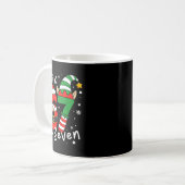 Six Seven 67 Meme 6 7 Elf Santa Christmas Pajamas コーヒーマグカップ (正面左)