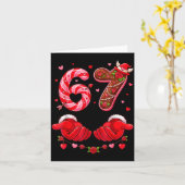 Six Seven 67 Meme 6 7 Valentines Day Heart Men Wom カード (黄色い花)