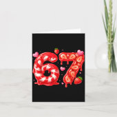 Six Seven 67 Meme 6 7 Valentines Day Heart Men Wom カード (正面)