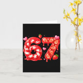 Six Seven 67 Meme 6 7 Valentines Day Heart Men Wom カード (黄色い花)