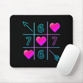 Six Seven 67 Meme 6 7 Valentines Day Heart Men Wom マウスパッド (マウス)