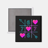 Six Seven 67 Meme 6 7 Valentines Day Heart Men Wom マグネット (正面/裏面)
