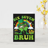 Six seven 67 meme bruh cool st patricks day teens カード (黄色い花)