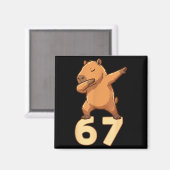 Six Seven 67 Meme Capybara Funny 67 Capybara For K マグネット (正面/裏面)