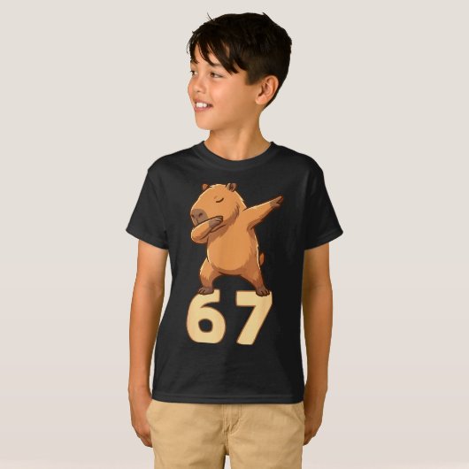 Six Seven 67 Meme Capybara Funny 67 Capybara For K Tシャツ (正面フル)