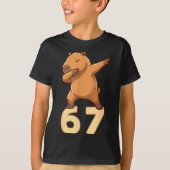 Six Seven 67 Meme Capybara Funny 67 Capybara For K Tシャツ (正面)