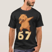 Six Seven 67 Meme Capybara Funny 67 Capybara For K Tシャツ (正面)
