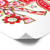 Six Seven 67 Meme Coquette Bow 6 7 Valentines Day  ポスター (角)