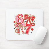 Six Seven 67 Meme Coquette Bow 6 7 Valentines Day マウスパッド (マウス)