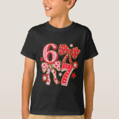 Six Seven 67 Meme Coquette Bow 6 7 Valentines Day  Tシャツ (正面)