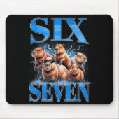 Six Seven 67 Meme Funny Capybara Bootleg Graphic  マウスパッド (正面)