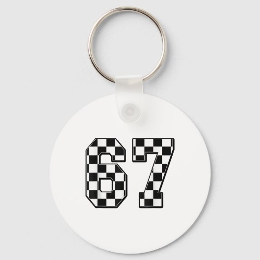 Six Seven 67 Meme Number 67  キーホルダー (正面)