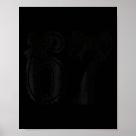 Six Seven 67 Meme Number 67 Coquette Bow Womens Gi ポスター (正面)