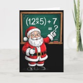 Six Seven 67 Meme Santa Math Teacher Christmas Men カード (正面)