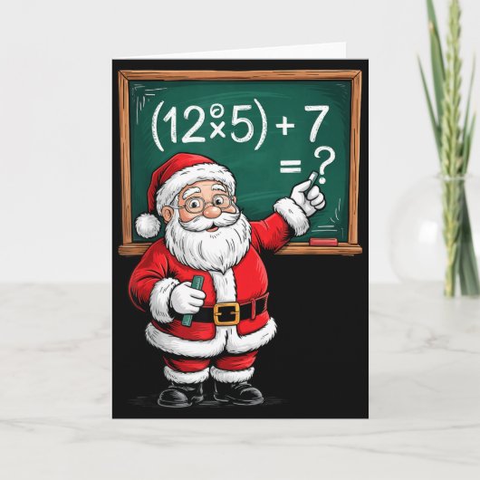 Six Seven 67 Meme Santa Math Teacher Christmas Men カード (正面)