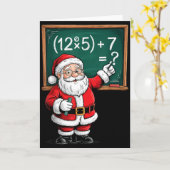 Six Seven 67 Meme Santa Math Teacher Christmas Men カード (黄色い花)