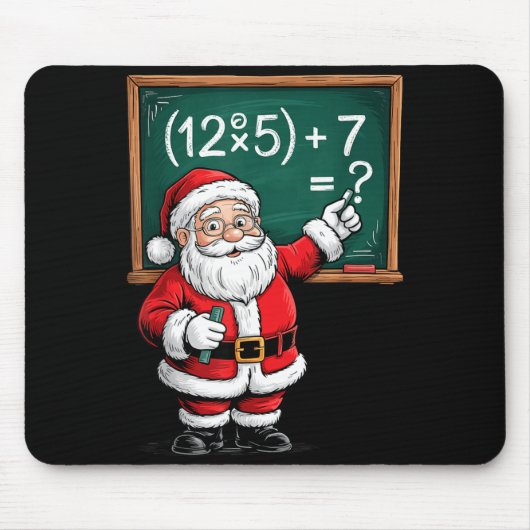 Six Seven 67 Meme Santa Math Teacher Christmas Men マウスパッド (正面)