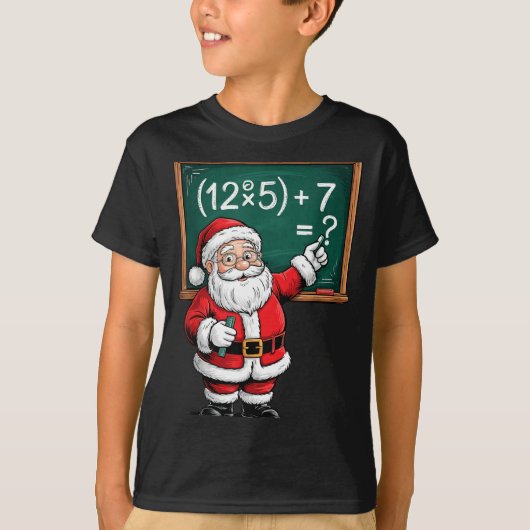 Six Seven 67 Meme Santa Math Teacher Christmas Men Tシャツ (正面)