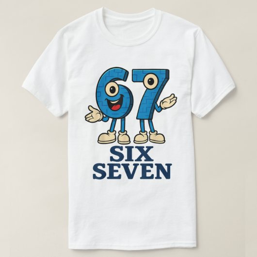 Six Seven 67 Meme Shirt for Gamers & Kids Tシャツ (デザイン正面)