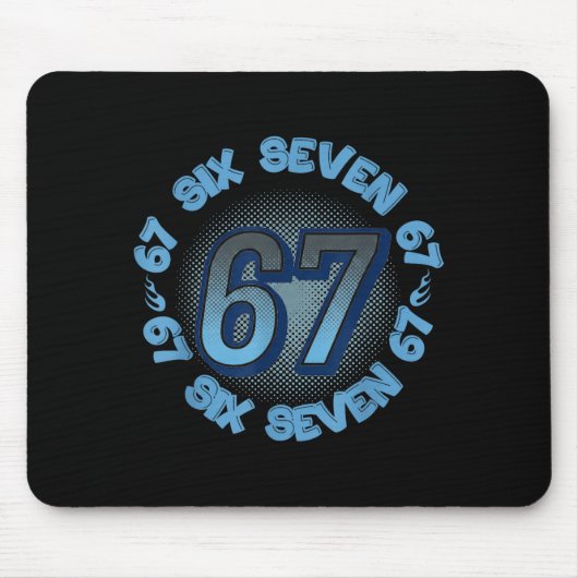 Six Seven 67 Meme Slang Trend Phrase Cool Youth Ki マウスパッド (正面)