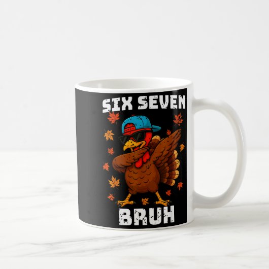 Six Seven 67 Thanksgiving Meme Funny Thankful Turk コーヒーマグカップ (右)