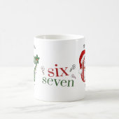 Six Seven 6 7 サバイバー 楽しいクリスマスの名前 コーヒーマグカップ (中央)