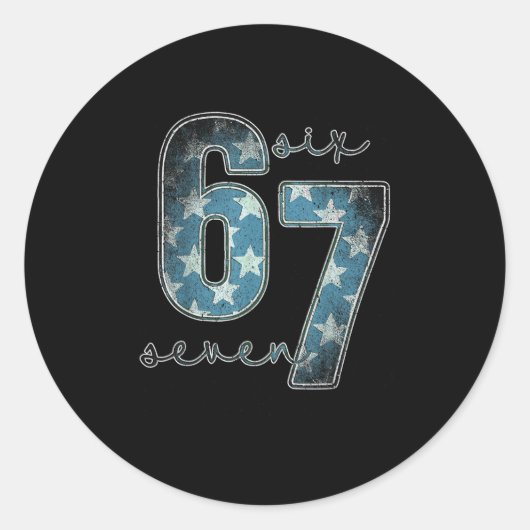 Six Seven、6 7 メーム ラウンドシール (正面)