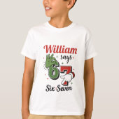 Six Seven 6•7 - 男の子のためのクリスマスTシャツ Tシャツ (正面)