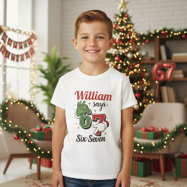 Six Seven 6•7 - 男の子のためのクリスマスTシャツ Tシャツ