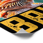 Six Seven 6 7 67 Meme Funny Bearded Dragon Design  ポスター (角)