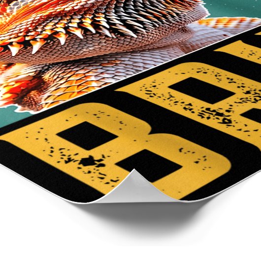 Six Seven 6 7 67 Meme Funny Bearded Dragon Design ポスター (角)