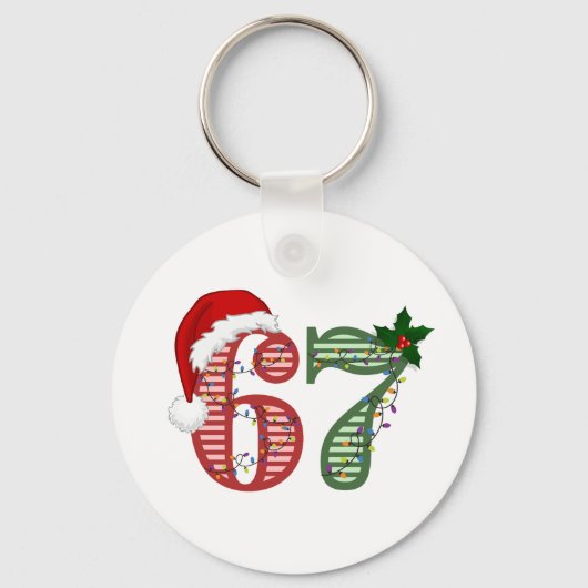 Six Seven 6 7 Christmas Holiday キーホルダー (正面)