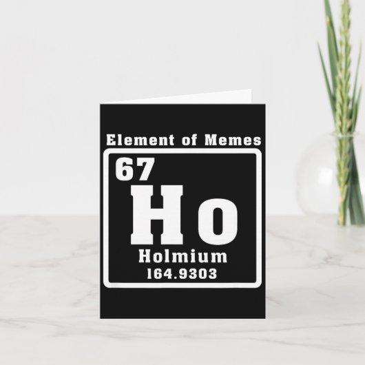 Six Seven 6 7 Funny Number Meme  カード (正面)