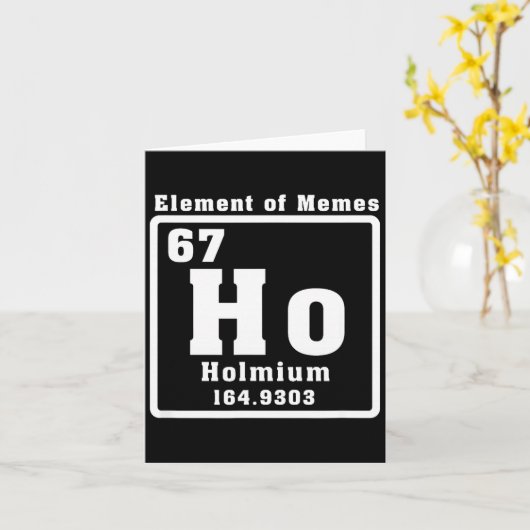 Six Seven 6 7 Funny Number Meme  カード (黄色い花)