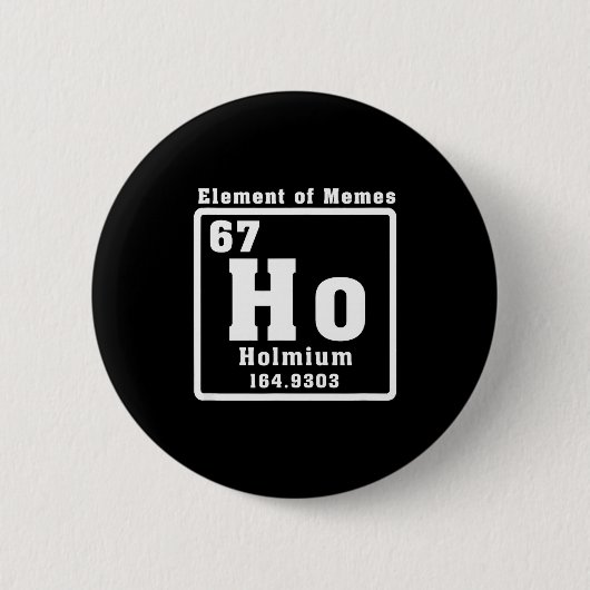 Six Seven 6 7 Funny Number Meme  缶バッジ (正面)