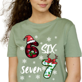 Six Seven 6 7 Gen Alpha ミーム クリスマス  Tシャツ