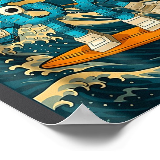 Six Seven 6-7 Japanese Great Wave Off Kanagawa 67  ポスター (角)