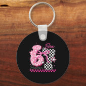 Six Seven 6 7 Leopard Checkered 67 Meme Teacher Wo キーホルダー (正面)
